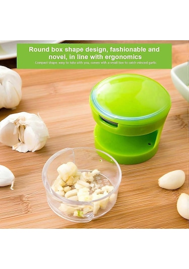 Manuel Sarımsak Dilimleyici, Sarımsak Kesici Rende Mini Taşınabil Çok Renkli
