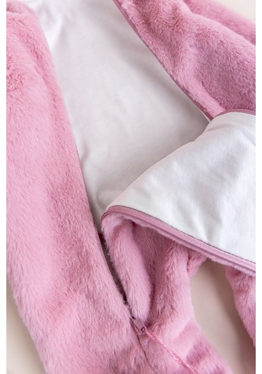 Kışlık Peluş Welsoft Penye Astarlı Pamuklu Kız Erkek Bebek Tulum Gülkurusu