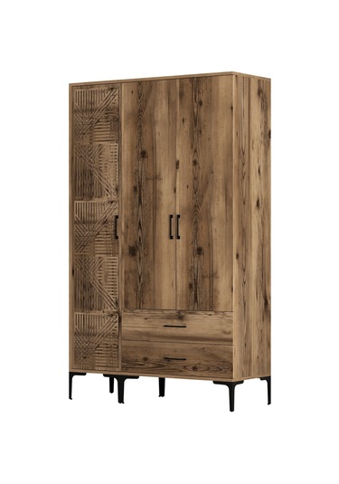 Variant Kumsal 3 Kapılı Pt Gardrop - Ceviz / Ceviz