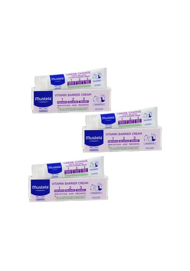 Mustela Vitamin Barrier 1.2.3 Pişik Kremi 100 ml 3 ADET