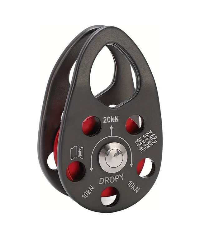 Willowhaven Dayanıklı Alüminyum Alaşım Tek Makara Gri Kırmızı Endüstriyel Kaldırma