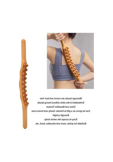 Artfulabode Ve Sırt Sha Rahatlatıcı Profesyonel Omuz Masaj Masaj İçin Haki Gua Geeroyoo Çubuğu Boncuklu Aleti, Ahşap Ağrıları 20 - Rt Haki