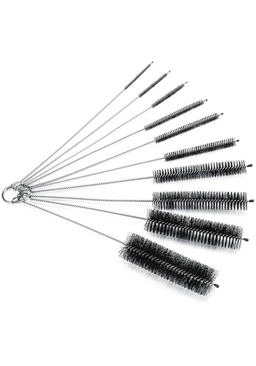 Nyt Şişe Fırça Şişesi Temizleme Fırçaları Temizleme Fırçası Temizleyici Dar Boyunlu Şişeler Bardaklar Kanca Seti 10 Adet