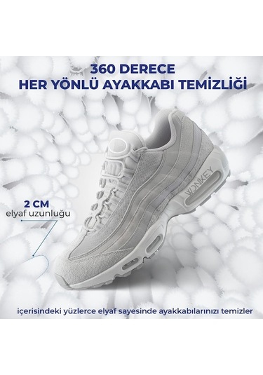 Didadodo Ayakkabı Yıkama Çantası, Yeniden Kullanılabilir Leke Temizleme Beyaz Beyaz