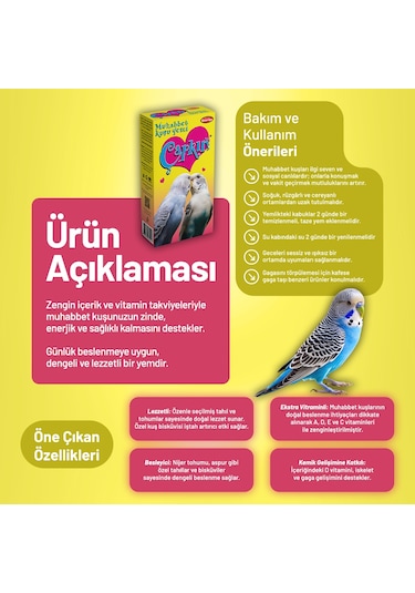 Çapkın Muhabbet Kuşu Yemi - 6 Adet 300 G