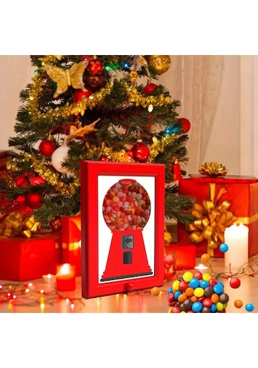 Willowhaven Sarı Duvar Tipi Şeker Kuruyemiş Dispanseri Ve Kare Fotoğraf Çerçevesi Seti