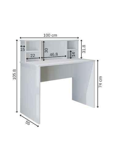 Paris Çalışma Masası , Çocuk Masası, Bilgisayar Masası 100 Cm Mat Beyaz Paris Çalışma Masası , Çocuk Masası, Bilgisayar Masası 100 Cm Mat Beyaz