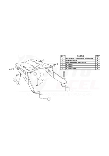 Jüpiter 125uyumlu Çanta Demiri
