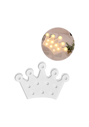 3d Dekoratif Pilli Kraliçe Tacı Model Led Masa Ve Gece   Lambası