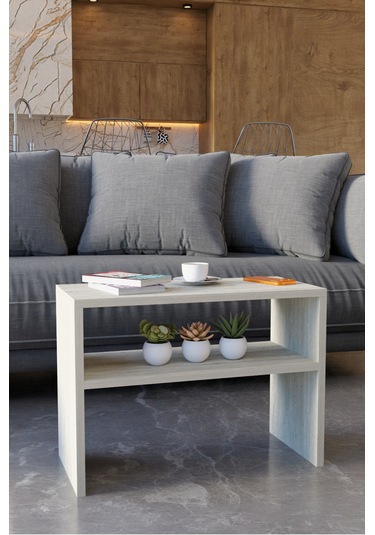 Alpa Ev Mobilya Alt Raflı Orta Sehpa, Modern Salon Sehpası, Dekoratif Çay & Kahve Yan Sehpası Traverten Alpa Ev Mobilya Alt Raflı Orta Sehpa, Modern Salon Sehpası, Dekoratif Çay & Kahve Yan Sehpası Traverten
