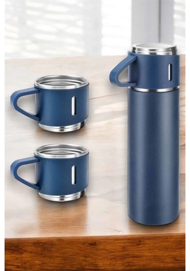 Bfs Paslanmaz Çelik 3 Lü Termos Seti Vakumlu Ve 8 Saat Isı Koruma Çok Renkli