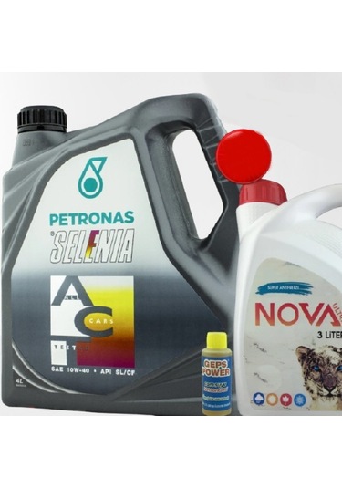 Petronas Selenia Act 10W-40 Motor Yağı 4 L + Kırmızı Antifriz 3000 ML