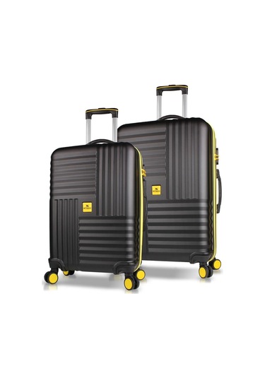 My Valice Puzzle Abs Orta Ve Büyük Boy Siyah 2'li Valiz Seti Siyah