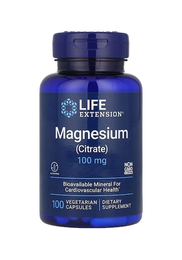 Life Extension Magnezyum Citrate 100 Mg 100 Vegetarian Kapsül