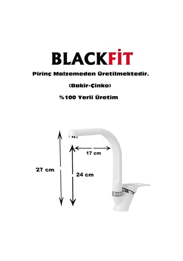 Beyaz Mix Mutfak Bataryası Çift Su Grişli Çeşme Eviye Bataryası Mutfak Çeşmesi Beyaz