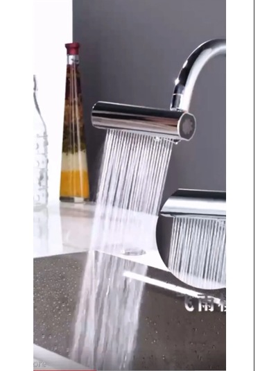 Krom 4 Fonksiyonlu Premium Çevirmeli Robotik Batarya Musluk Ucu