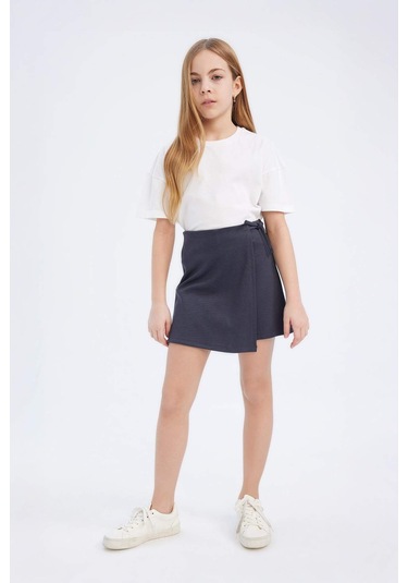 DeFacto Kız Çocuk Şort Etek B4465A825SMAR31 Antrasit