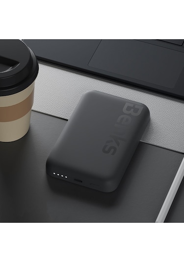 Magsafe Powerbank Benks Mp10 İnce Tasarımlı Powerbank 6000mah Siyah