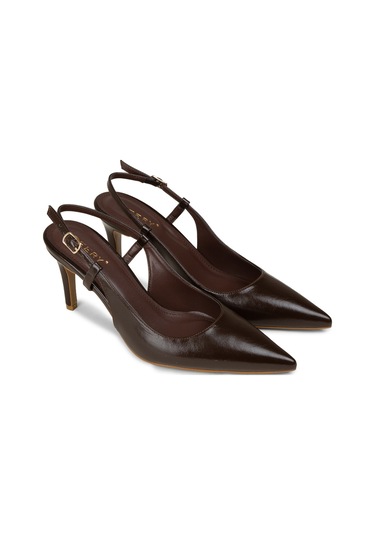 Deery Kadın Kahverengi Slingback Stiletto - Rd420zkhvm01 Kahverengi