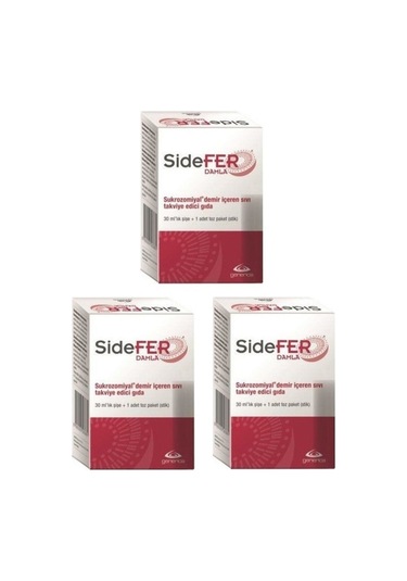 Sidefer Damla 30 Ml 1 Adet Toz Paket 3 Kutu