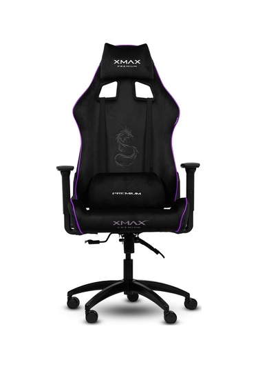 Rio Pus Balerion Terletmez Kadife Kumaş Siyah Gaming Oyuncu Koltuğu -12 Siyah