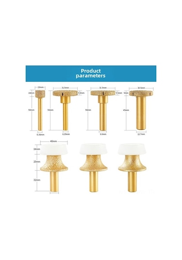 Besthome1 Mermer & Kuvars Kesme Yuvarlama Aracı - Masüstü Lavabo Testere Ucu, 45 Malzeme Dayanıklı