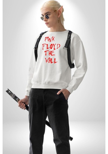 Pink Floyd The Wall Unisex Beyaz Sweatshirt Beyaz