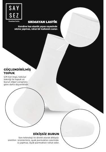Bambu Erkek Soket Uzun Siyah-beyaz Asorti Çorap Kutu Dikişsiz 6lı Siyah - Beyaz Bambu Erkek Soket Uzun Siyah-beyaz Asorti Çorap Kutu Dikişsiz 6lı Siyah - Beyaz