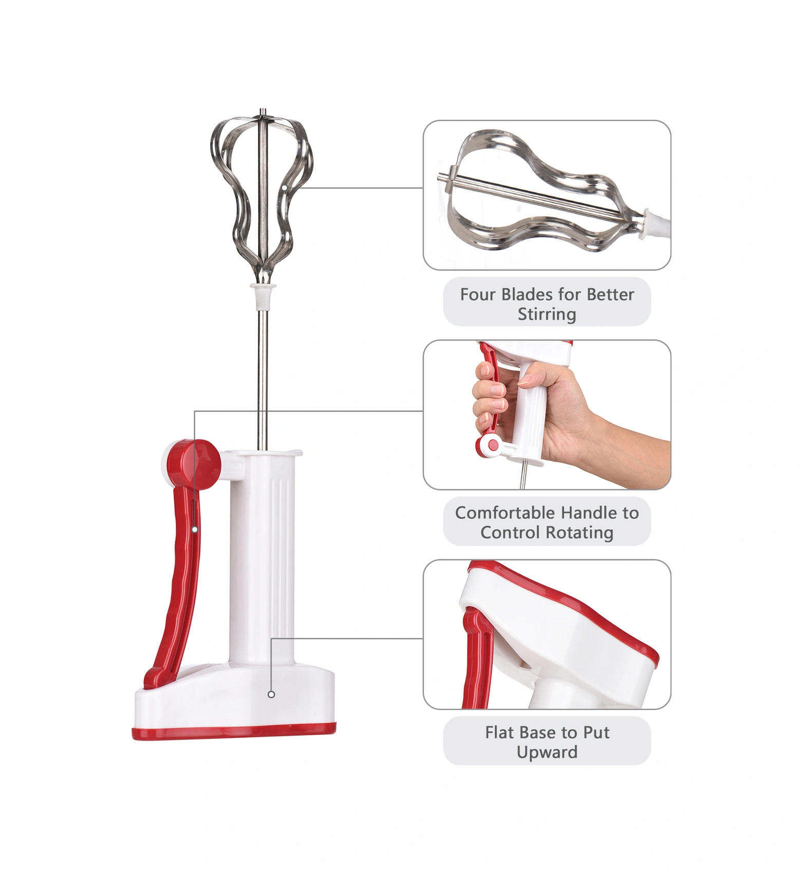 Youmex El Tipi Mutfak Blenderı: Çayır, Krema, Şerbet Karıştırıcı - Paslanmaz Çelik Vücut - Mavi Mavi