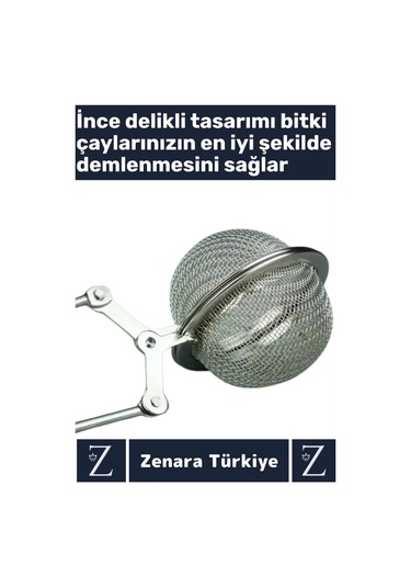 Ergonomik Saplı Çelik İnce Delikli Geniş Kulplu Aromatik Bitki Çayı Demleme Süzgeci Çok Renkli