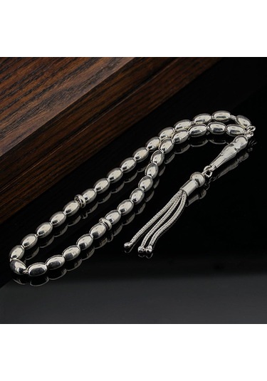 Arpa Kesim Gümüş Tesbih Model 4