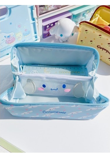 Khalid Bain Büyük Kapasiteli Kozmetik Çantası Kırtasiye Çantası Saklama Çantası Karikatür Sevimli Öğrenci Kız Gs1hjp Açık Mavi