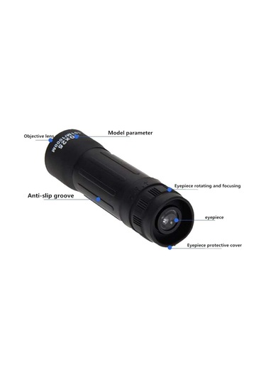 Binoküler Yüksek Güç 10x25 Monoküler Teleskop, Bak4 Lens İle Kompakt