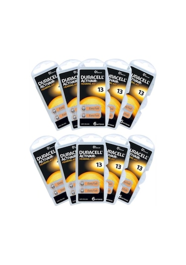 Duracell Activair PR48 13 Numara İşitme Cihazı Pili 6 x 10'lu