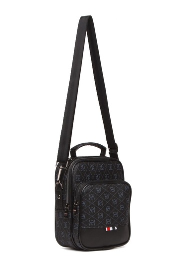 Erkek Siyah Desenli El Ve Omuz Çantası Siyah