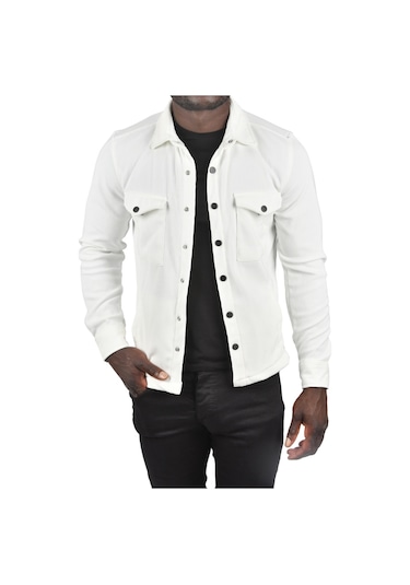 Deepsea Erkek Beyaz Örme Kumaş Gömlek Yaka Cepli Çıtçıtlı Slim Fit Spor Ceket 2500558 False Beyaz Deepsea Erkek Beyaz Örme Kumaş Gömlek Yaka Cepli Çıtçıtlı Slim Fit Spor Ceket 2500558 False Beyaz