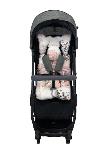 Ezh P1010 Puset ve Oto Koltuğu Minderi Gri-Pembe