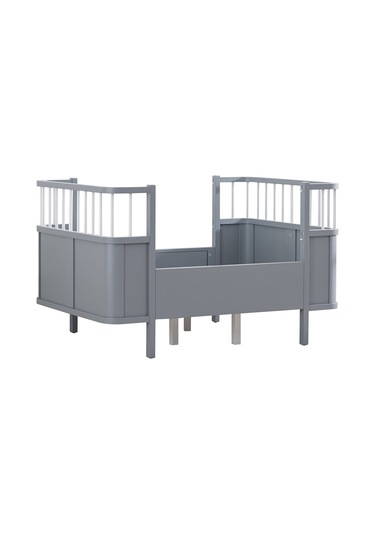 Siesta Büyüyen Beşik 90 x 130 CM - Gri + 1 Comfort Yatak Gri