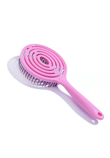 3d Profesyonel Açma Tarama Saç Fırçası Pembe Oval Saç Tarağı