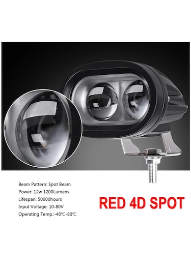 Forklift Red Spot Kırmızı Güvenlik Işığı 10-80v