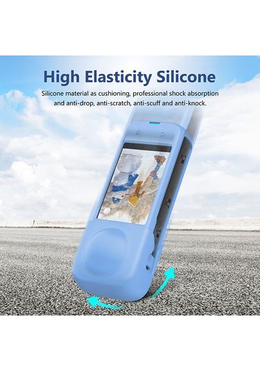 Insta360 X4 Kılıf İçin Puluz Tam Vücut Silikonu Mavi