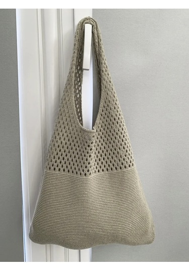 Uniquest Örgü Plaj Çantası 371272282 Gri