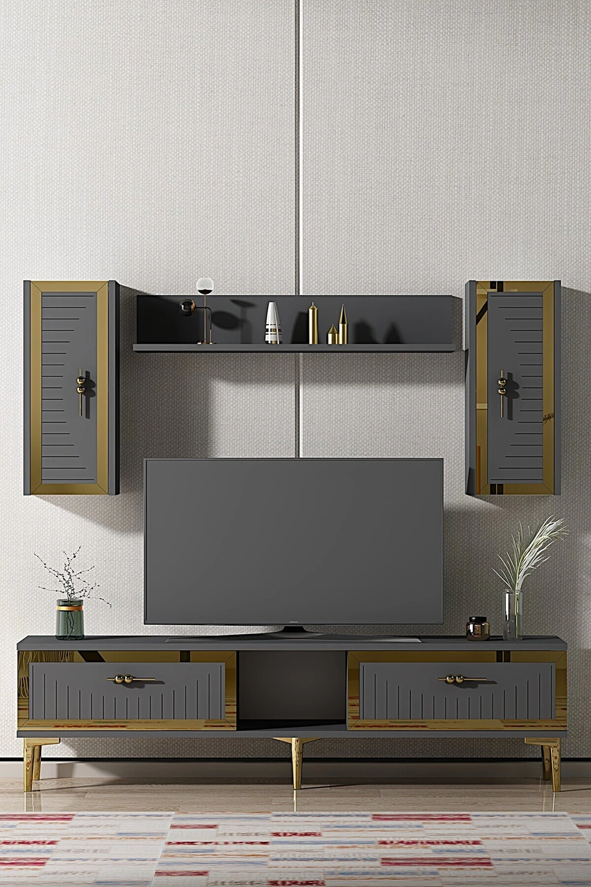 Tvr1501ag - Tuna150 Tv Ünitesi Antrasit Gold 150cm Antrasit Gold