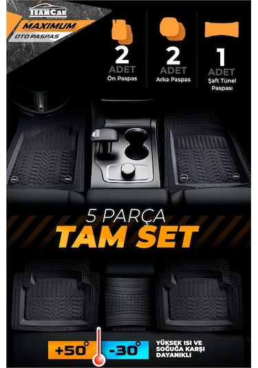 Ford Mustang İle Uyumlu 4d Havuzlu Kutulu Maximum Paspas Siyah