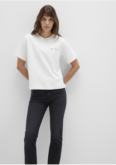 Mavi - Mv Baskılı Ekru Tişört 1613148-80194 Ekru