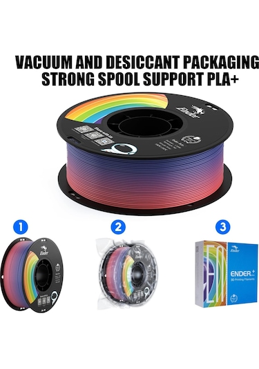 Creality Ender Pla+ Filament Gökkuşağı 1.75 Mm 1 Kg