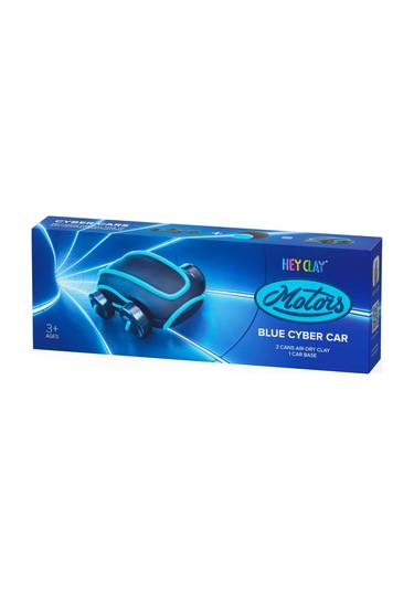 Hey Clay Hava İle Kuruyan Kil 2'li Kutu - Mavi Siber Araba renkli