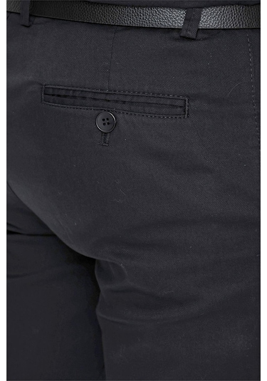 P 1112 Slim Fit Siyah Spor Pantolon Siyah