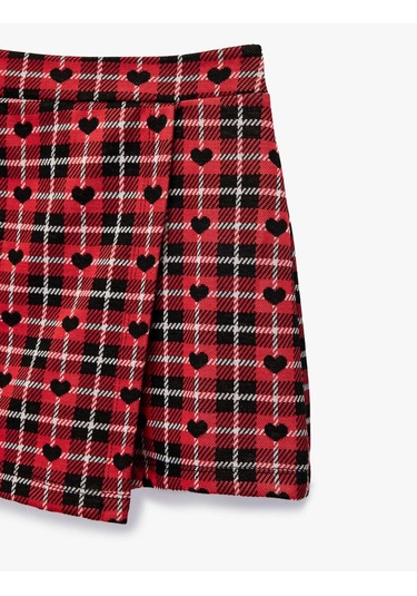 Koton Kırmızı - Siyah Kız Çocuk Şort 6wkg40025ak Kırmızı - Siyah