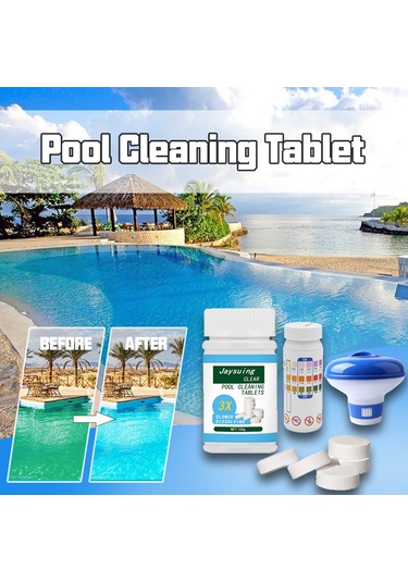 Yifomall Havuz Temizlik Seti: 1 Adet Tablet Dağıtıcı + 50 Adet Ph Test Şeridi + 100g Temizleme Tabletleri - Güvenli Ve Temiz Havuz Deneyimi